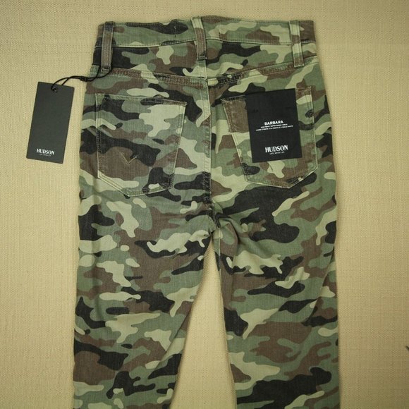 Hudson Barbara High Waist Super Skinny Ankle Jeans Women's Sz 24 Camouflage NWT - Picture 5 of 12